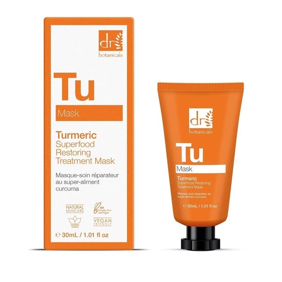 dr botanicals | Turmeric Superfood Restoring Treatment Mask | 1.01 fl. oz. - Picture 4 of 5